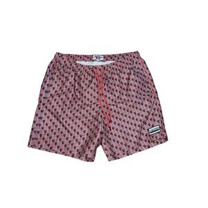 Nice Beach Bros Swim Shorts Mens Size Large Peach Pineapple Print Mid-Rise Draws